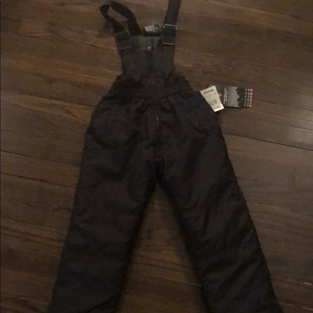 Black‎ Boys Snow Pants with Straps Sz4